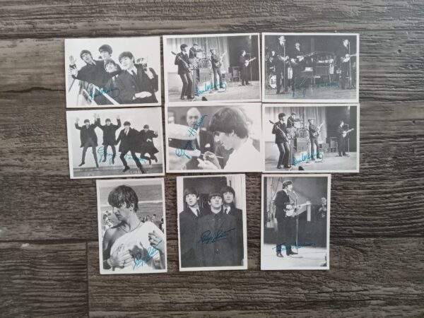 9 Beatles Cards (Signatures are Printed)