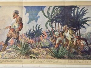 1938 — Print — “The Discoverer” — About 2 1/2′ Wide & 9 Inches Tall