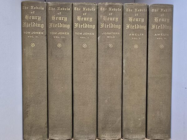 The Novels of Henry Fielding — 6 Book Collection — History of Tom Jones (3 Vols); Mr. Jonathan Wild (1 Vol.); Amelia (2 Vols.) — Hardbound Set