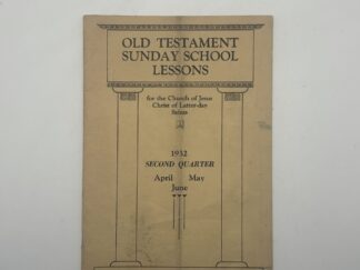 Old Testament Sunday School Lessons 1932 Second Quarter