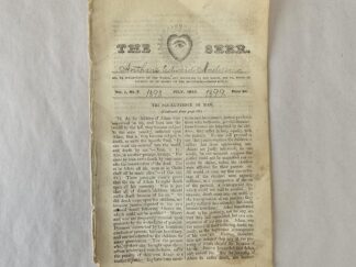 1853 -- The Seer, Vol. 1. No. 7. -- July, 1853 --- Orson Pratt --- Single Issue --- "Pre-Existence of Man" and "Celestial Marriage"