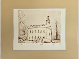 "Kirtland Temple Winter" --- #10 of 200 Prints --- Signed & Dated by Jan Isaac / An Original Handmade Etching