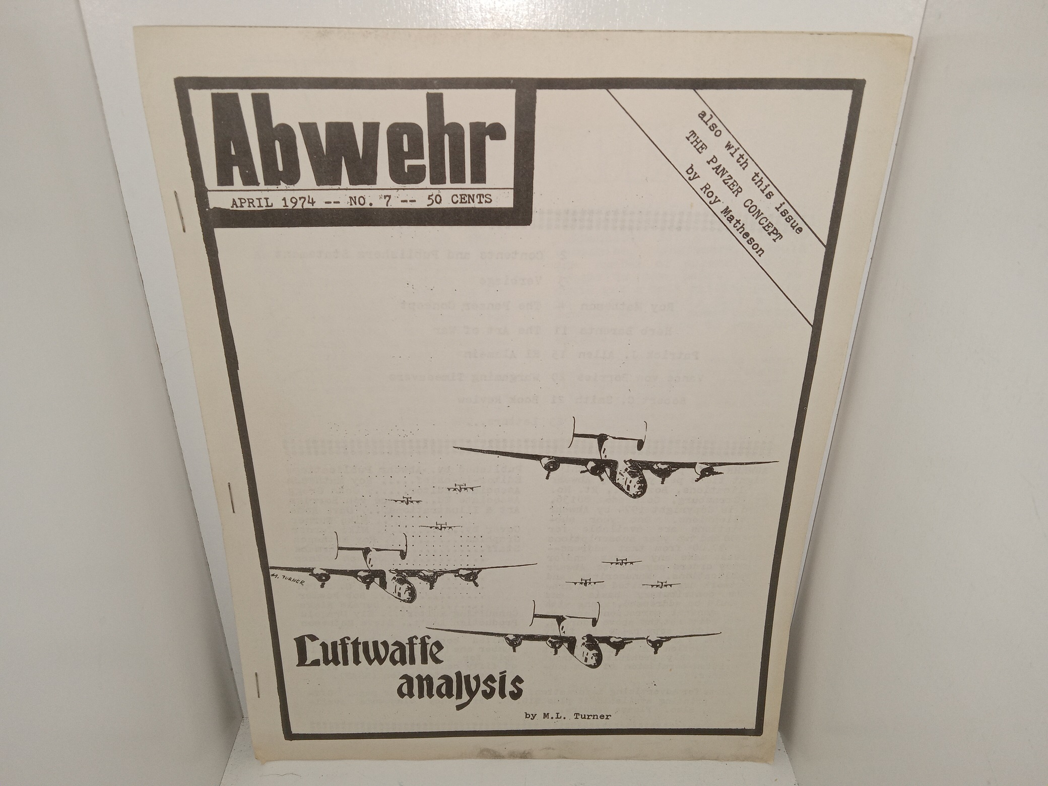 Abwehr: No. 7, April 1974: Luftwaffe Analysis (1974)