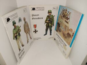 3 Issues of Wehrmacht Illustrated: No. 1: Afrika Korps, 1941-42 / No. 3: Panzer=Grenadiers: German Infantry and its Equipment 1939-1945 / No. 4: Halbkettenfahrzeuge: German Half-track Vehicles 1939-1945 (See Details