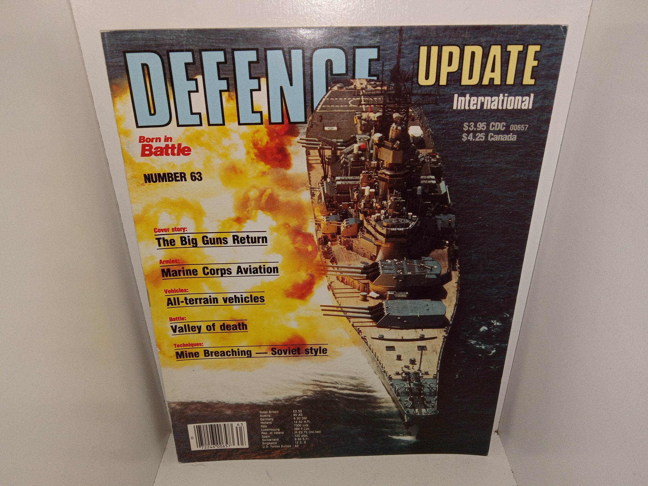 Defence Update International: Born in Battle: No. 63: The Big Guns Return/Marine Corps Aviation/All-Terrain Vehicles/Valley of Death/Mine Breaching — Soviet Style (Magazine) (1985)