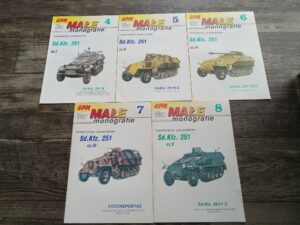 5 Polish Books on Axis, Armored, Half-Track Vehicles of WWII (See Details)