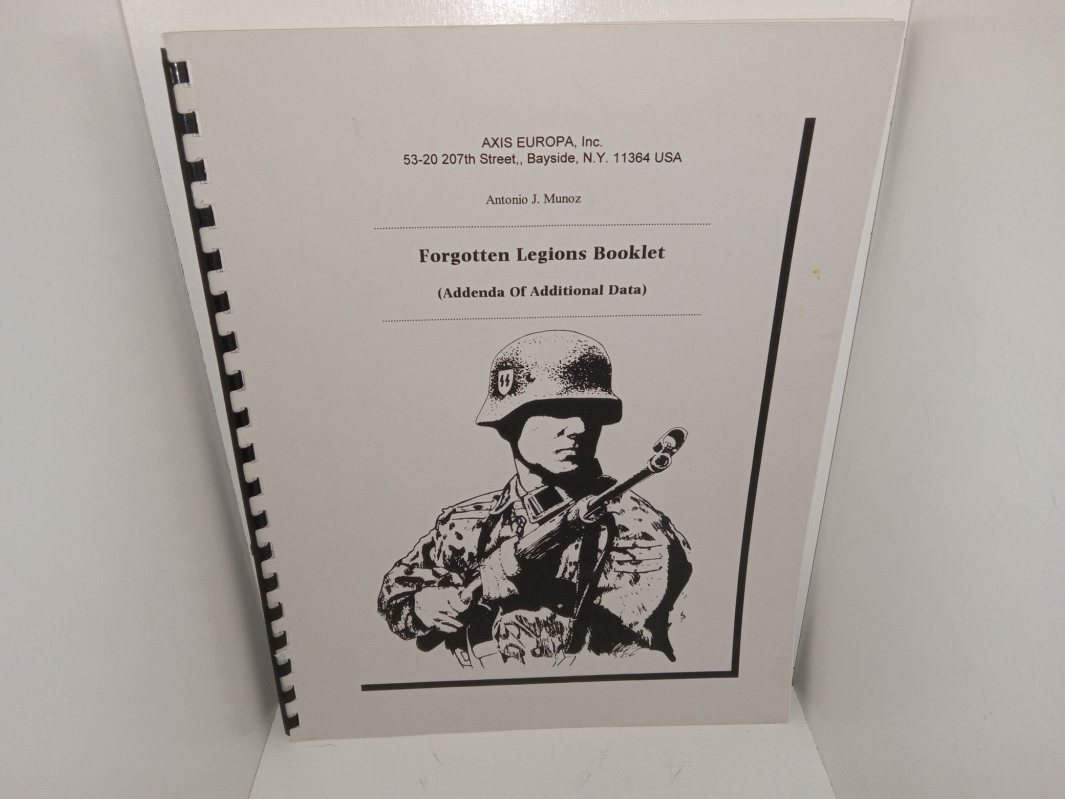 Forgotten Legions Booklet (Addenda Of Additional Data) (Unknown Publishing Date) ~ by Antonio J. Munoz