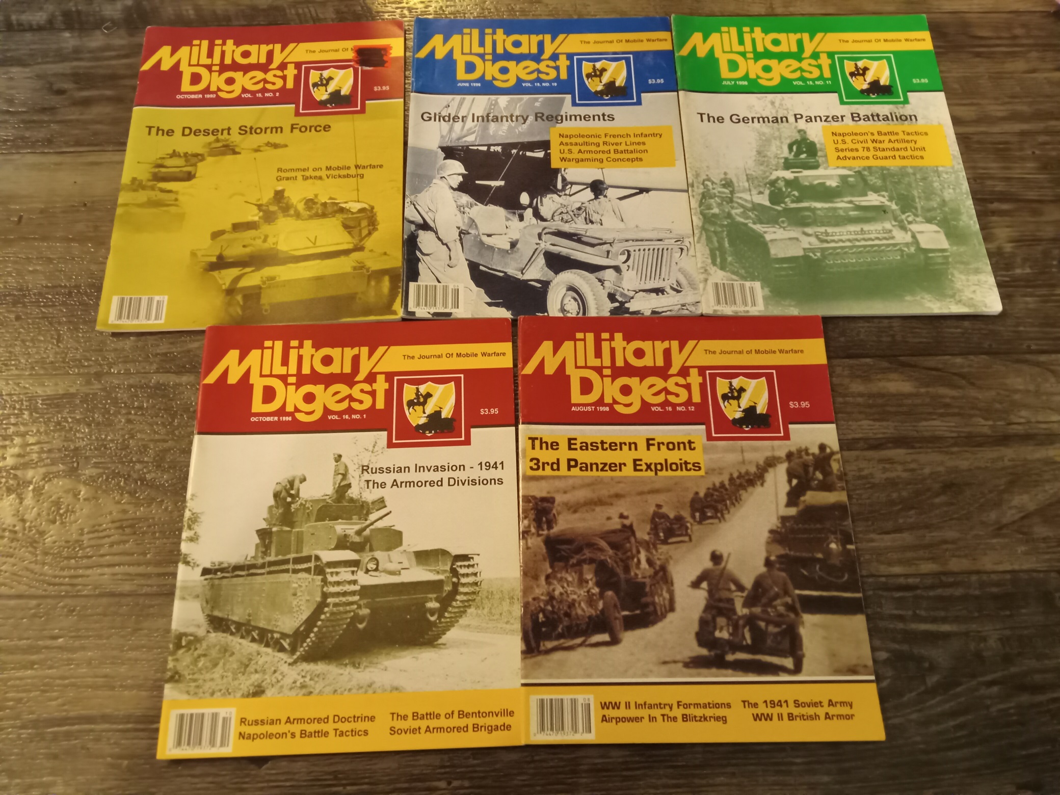5 Issues of Military Digest: The Journal of Mobile Warfare (See Details)
