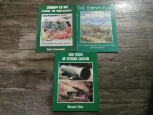 3 Books on Military Technologies: Zündapp KS 601: A Legend – The “Green Elephant” / The 88mm FLAK: In the First and Second World Wars / 500 Years of German Cannon (See Details)