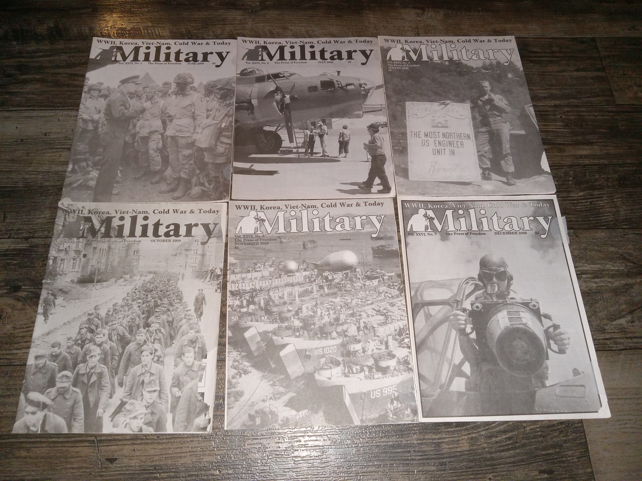 6 Issues of Military: WWII, Korea, Viet-Nam, Cold War & Today from 2009 (Magazines)