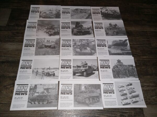 15 Issues of AFV News from 2001-2005