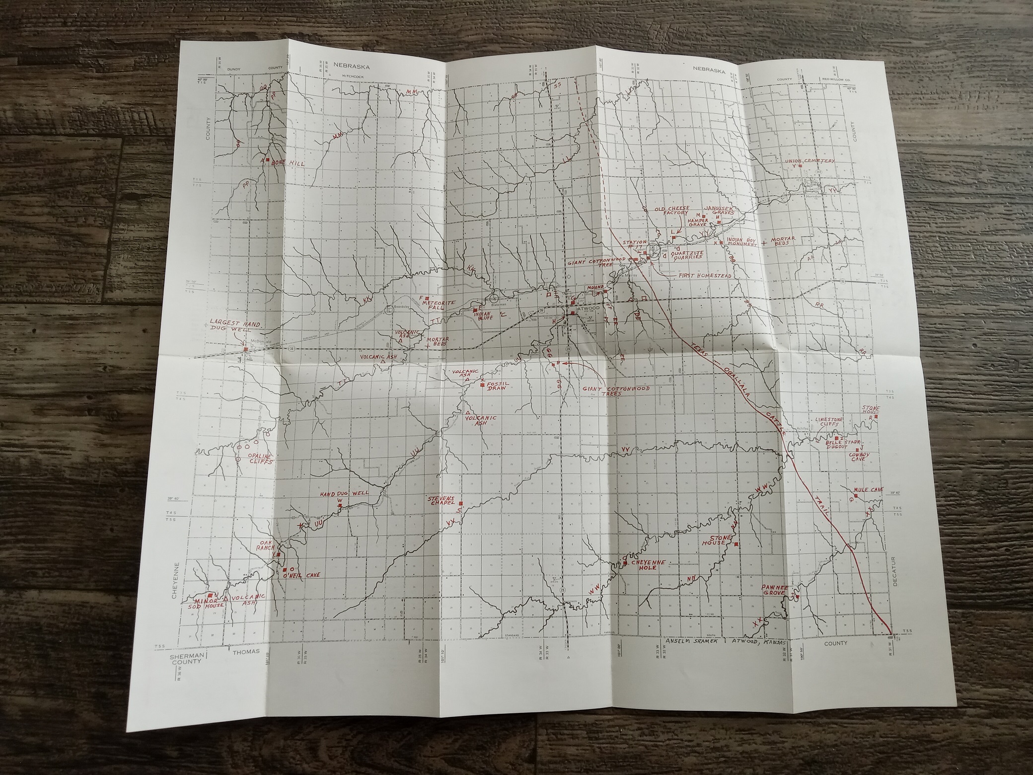 Kansas Historical Society: Vol. X w/ Fold-Up 20″x17.5″ Map (Unknown Publishing Date) ~ Story by William B. Street