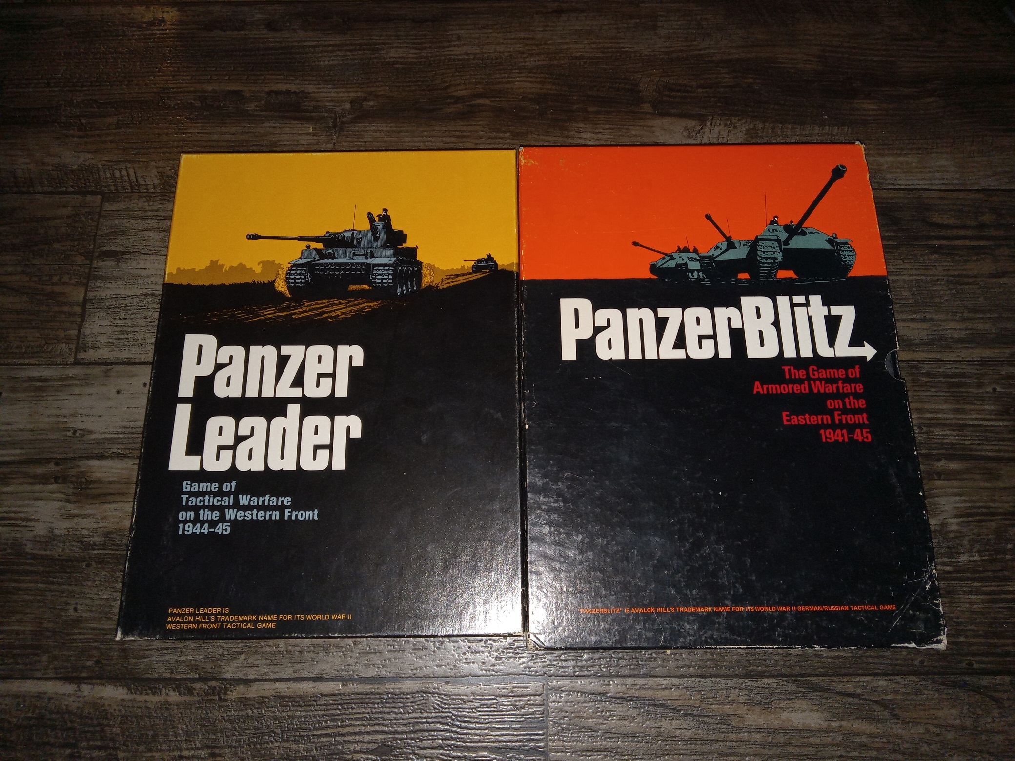 2 Tabletop War Games from The Avalon Hill Company: Panzer Leader: Game of Tactical Warfare on the Western Front 1944-45 / The Game of Armored Warfare on the Eastern Front 1941-45 (See Details)
