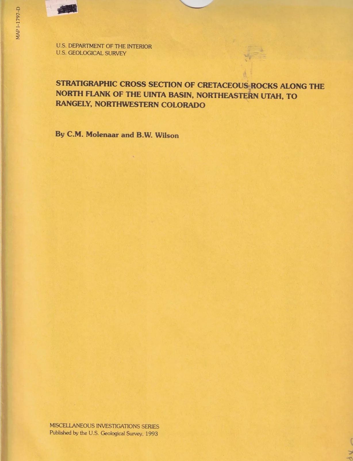Stratigraphic Cross Section of Cretaceous Rocks Along the Uinta Basin (I-1797-D)