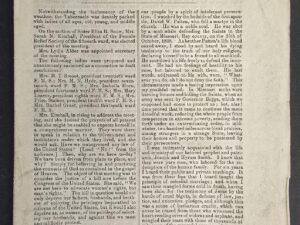 1870 — Proceedings in Mass Meeting of the Ladies of Salt Lake City, To Protest Against the Passage of Cullom’s Bill, January 14, 1870