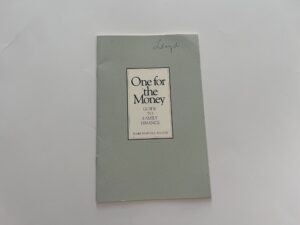 1992- One for the Money- Guide to Family Finance- Elder Marvin J. Ashton