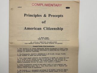 Principles and Precepts of American Citizenship (1991) by A. Reed Adams