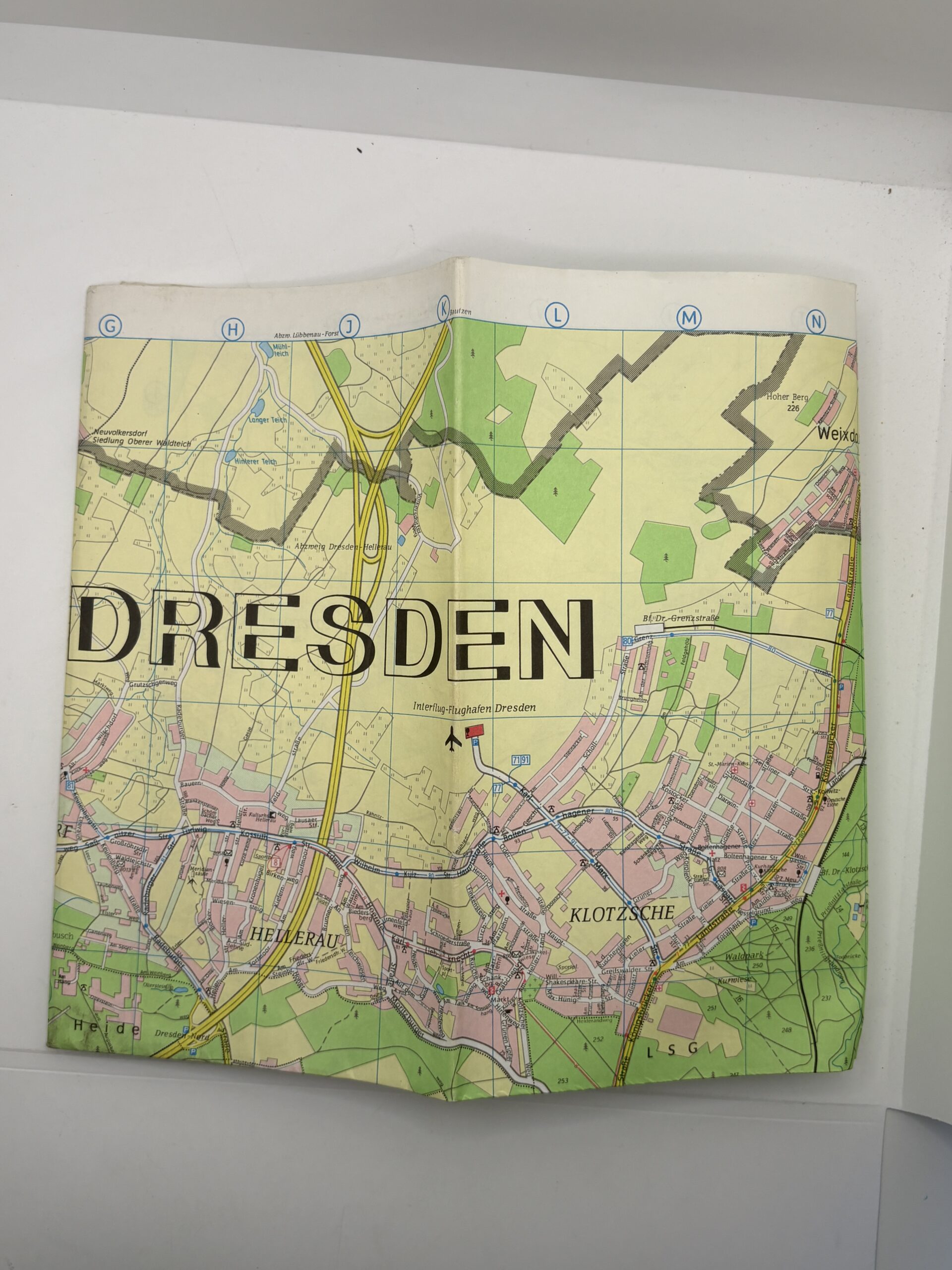 1954 Map of Dresden, Germany