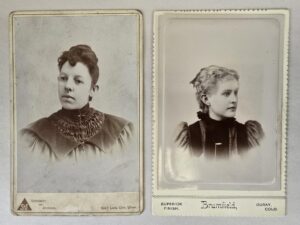 2 Old Cabinet Card Photographs — 2 Women — Utah & Colorado