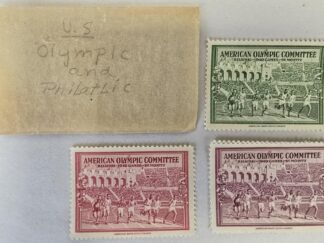 3 American Olympic Committee Stamps in Tiny Envelope