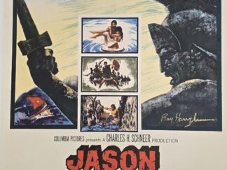 1963 — Jason & the Argonauts Movie Poster — Signed by Ray Harryhausen — Linen-Backed — Large Size
