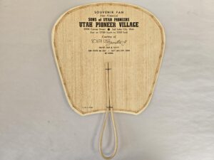 Souvenir Fan From Historical Sons of Utah Pioneers Utah Pioneer Village — South East Furniture Company