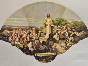 The Sermon on the Mount — Fold-Out 3-Piece Fan — Murray Home Furnishing Co., Murray, Utah