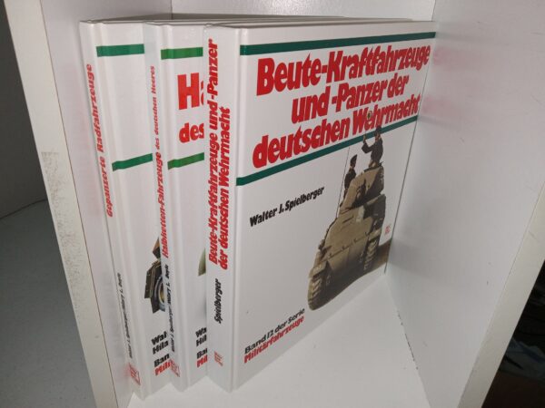 3 German Books about Military Vehicles: Beute-Kraftfahrzeuge und-Panzer der Deutschen Wehrmacht / Halbketten-Fahrzeuge des Deutschen Heeres 1909 – 1945 / Die Gepanzerten Radfahrzeuge des Deutschen Heeres 1905 – 1945 (See Details)