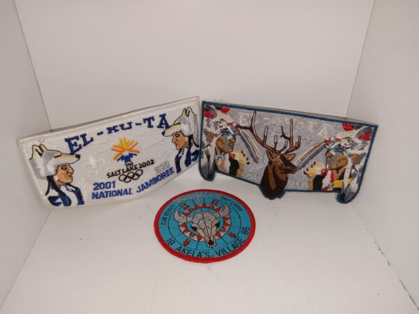 3 Cub Scout Patches: 2 from El-Ku-Ta, and 1 from Akela’s Village