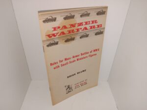Panzer Warfare: Rules for Mass-Armor Battles of WWII with Small-Scale Miniature Figures (Rare) (1975) ~ by Brian Blume
