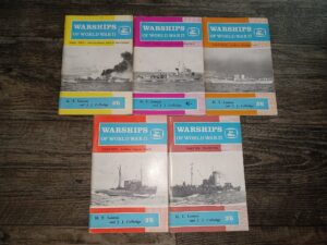 Warships of World War II Parts 2-6 in 5 Vols. (Unknown Publishing Dates) ~ by H. T. Lenton