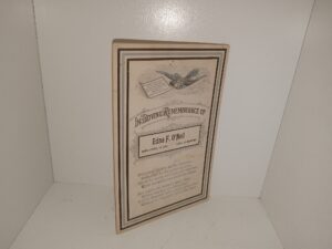 In Loving Remembrance of Edna F. O’Neil: Died April 15 1905, Aged 21 Months Funeral Card (1905)