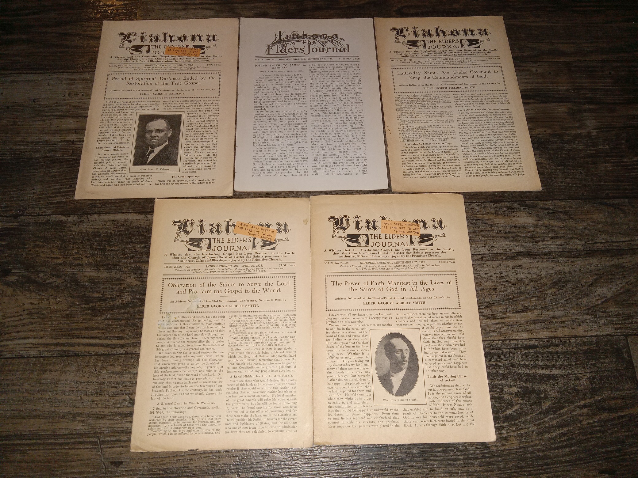 5 Issues of Liahona: The Elders’ Journal (See Details)