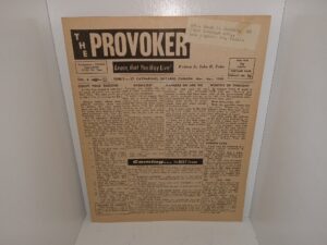 The Provoker: Vol. 8, Tobe’s — St. Catharines, Ontario, Canada March-April, 1968 (Magazine) (1968)