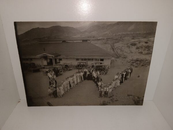Unique Old Photograph of People arranged in a W Shape: July 1918 (1918)