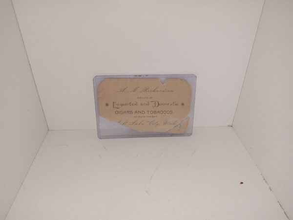 A. M. Richardson Dealer in Imported and Domestic Cigars and Tobaccos: Traveling Card: The International Association of Liars (Card) (Unknown Printing Date)