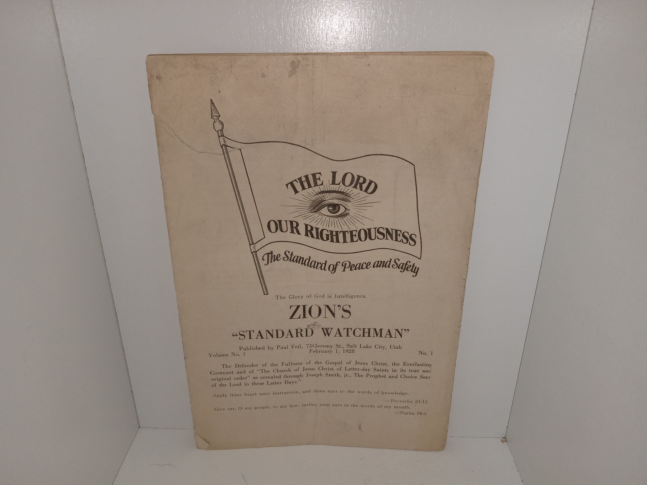 Zion’s “Standard Watchman”: Vol. 1, No. 12, February 1, 1928 (1928) ~ by Paul Feil