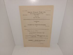 Pamphlet of Old Idaho Advertisements (Unknown Publishing Date)