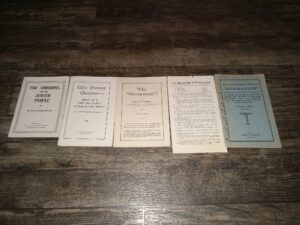 5 LDS Pamphlets: The Mormons and the Jewish People / Life’s Greatest Questions— What am I?  Why am I Here?  After Death, What?  Answered from the Scriptures / Why “Mormonism”?: No. 1/ A Few Interesting Book of Mormon References / The Philosophical Basis of “Mormonism”: An Address Delivered by Invitation Before the Congress of Religious Philosophies Held in Connection with the Panama-Pacific International Exposition (See Details)