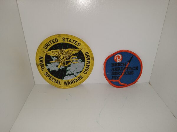 2 Military Patches: United States Naval Special Command Patch / Beech Aerospace Services Inc. (See Details)