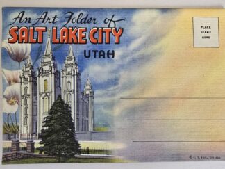 An Art Folder of Salt Lake City, Utah --- Bundle of Ten Fold-Out Post Cards with 18 Photographs