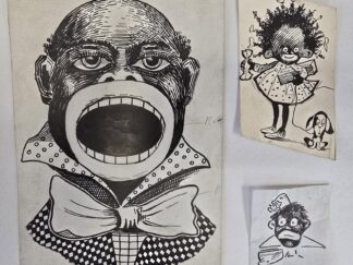 3 Items — Black Memorabilia — 4×6″ Card and 2 Small Prints