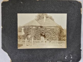 Old Photograph --- Old House with Vines and Fence