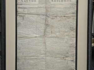 1845 — Nauvoo Neighbor Newspaper — Nauvoo, Illinois, March 12, 1845 — Whole Number 149 — Framed