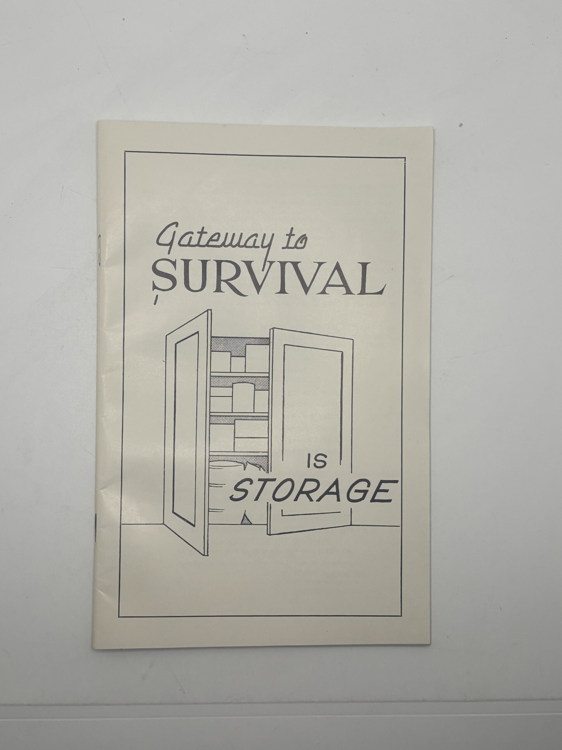 Gateway to Survival is Storage (1966) by Walter D. Batchelor
