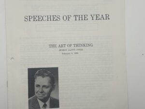 Speeches of the Year: The Art of Thinking – February 6, 1969 by Jenkin Lloyd Jones