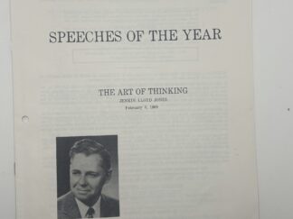 Speeches of the Year: The Art of Thinking – February 6, 1969 by Jenkin Lloyd Jones