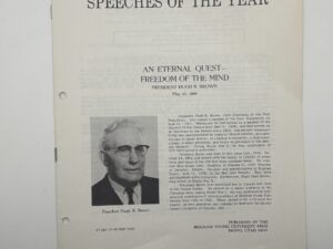 Speeches of The Year – “An Eternal Quest – Freedom of the Mind” by Hugh B. Brown May 13, 1969