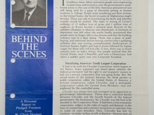 Behind the Scenes – “The World Scene – 1980” February, 1980 by W Cleon Skousen