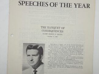 Speeches of The Year - The Banquet of Consequences By: Elder Marion D. Hanks (1967)